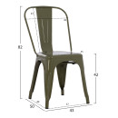 ΚΑΡΕΚΛΑ ΜΕΤΑΛΛΙΚΗ MELITA-PRO HM8641.43 ΣΕ DARK OLIVE GREEN 44x47x84.5Υεκ.