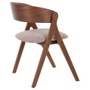 ΚΑΡΕΚΛΑ NEKKER HM9739.02 RUBBERWOOD ΣΕ ΚΑΡΥΔΙ-ΓΚΡΙ ΥΦΑΣΜΑ ΚΑΘΙΣΜΑ 56x55x78Yεκ. 2τμχ