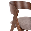 ΚΑΡΕΚΛΑ NEKKER HM9739.02 RUBBERWOOD ΣΕ ΚΑΡΥΔΙ-ΓΚΡΙ ΥΦΑΣΜΑ ΚΑΘΙΣΜΑ 56x55x78Yεκ. 2τμχ