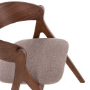 ΚΑΡΕΚΛΑ NEKKER HM9739.02 RUBBERWOOD ΣΕ ΚΑΡΥΔΙ-ΓΚΡΙ ΥΦΑΣΜΑ ΚΑΘΙΣΜΑ 56x55x78Yεκ. 2τμχ