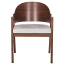ΚΑΡΕΚΛΑ NERO HM9972 RUBBERWOOD ΣΕ ΚΑΡΥΔΙ-ΓΚΡΙ ΥΦΑΣΜΑ ΚΑΘΙΣΜΑ 56x56x78Yεκ. 2τμχ