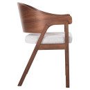 ΚΑΡΕΚΛΑ NERO HM9972 RUBBERWOOD ΣΕ ΚΑΡΥΔΙ-ΓΚΡΙ ΥΦΑΣΜΑ ΚΑΘΙΣΜΑ 56x56x78Yεκ. 2τμχ