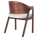ΚΑΡΕΚΛΑ NERO HM9972 RUBBERWOOD ΣΕ ΚΑΡΥΔΙ-ΓΚΡΙ ΥΦΑΣΜΑ ΚΑΘΙΣΜΑ 56x56x78Yεκ. 2τμχ