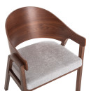 ΚΑΡΕΚΛΑ NERO HM9972 RUBBERWOOD ΣΕ ΚΑΡΥΔΙ-ΓΚΡΙ ΥΦΑΣΜΑ ΚΑΘΙΣΜΑ 56x56x78Yεκ. 2τμχ
