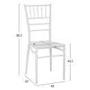 ΚΑΡΕΚΛΑ ΠΟΛΥΠΡΟΠΥΛΕΝΙΟΥ CATERING TIFFANY HM8058.31 ΛΕΥΚΟ 39x46x89Υεκ.