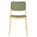 ΚΑΡΕΚΛΑ ΠΟΛΥΠΡΟΠΥΛΕΝΙΟΥ MEKO HM5934.04 ΜΠΕΖ ΜΕ OLIVE GREEN ΨΑΘΑ 51x52x80Υεκ.