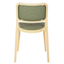ΚΑΡΕΚΛΑ ΠΟΛΥΠΡΟΠΥΛΕΝΙΟΥ MEKO HM5934.04 ΜΠΕΖ ΜΕ OLIVE GREEN ΨΑΘΑ 51x52x80Υεκ.