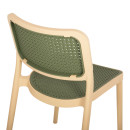 ΚΑΡΕΚΛΑ ΠΟΛΥΠΡΟΠΥΛΕΝΙΟΥ MEKO HM5934.04 ΜΠΕΖ ΜΕ OLIVE GREEN ΨΑΘΑ 51x52x80Υεκ.