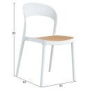 ΚΑΡΕΚΛΑ ΠΟΛΥΠΡΟΠΥΛΕΝΙΟΥ ΛΕΥΚΗ-ΜΠΕΖ CLEO HM5936.01 41x53x81Υ εκ.