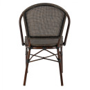 ΚΑΡΕΚΛΑ PRETORIA ΜΕΤΑΛΛΙΚΗ BAMBOO LOOK ΚΑΦΕ HM5718 54x62x89 εκ.