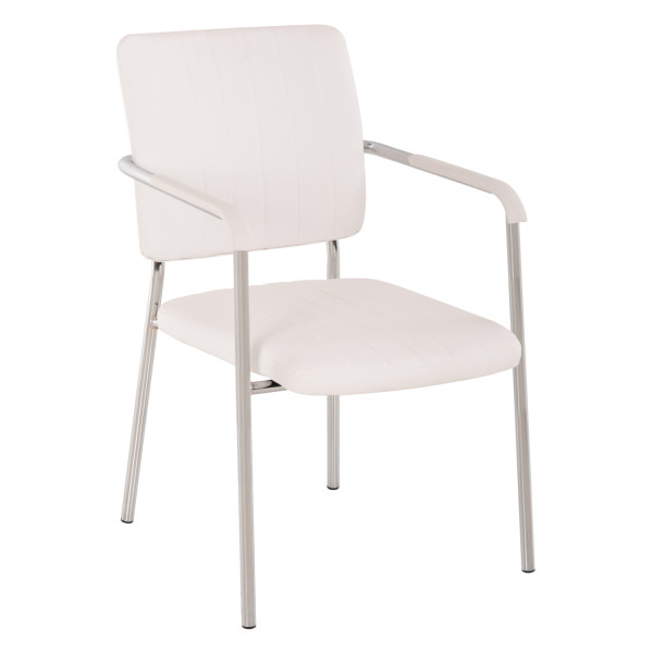 ΚΑΡΕΚΛΑ QUESTA ΜΕ ΜΠΡΑΤΣΑ HM1070.02 ΛΕΥΚΗ 56,5x59x85 cm 4τμχ