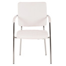 ΚΑΡΕΚΛΑ QUESTA ΜΕ ΜΠΡΑΤΣΑ HM1070.02 ΛΕΥΚΗ 56,5x59x85 cm 4τμχ
