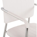 ΚΑΡΕΚΛΑ QUESTA ΜΕ ΜΠΡΑΤΣΑ HM1070.02 ΛΕΥΚΗ 56,5x59x85 cm 4τμχ
