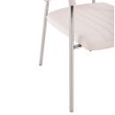 ΚΑΡΕΚΛΑ QUESTA ΜΕ ΜΠΡΑΤΣΑ HM1070.02 ΛΕΥΚΗ 56,5x59x85 cm 4τμχ