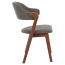 ΚΑΡΕΚΛΑ RIDER HM9734.01 RUBBERWOOD ΣΕ ΚΑΡΥΔΙ-ΥΦΑΣΜΑ ΓΚΡΙ 59x59x83Yεκ. 2τμχ