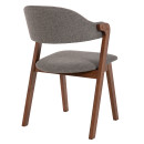 ΚΑΡΕΚΛΑ RIDER HM9734.01 RUBBERWOOD ΣΕ ΚΑΡΥΔΙ-ΥΦΑΣΜΑ ΓΚΡΙ 59x59x83Yεκ. 2τμχ