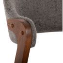 ΚΑΡΕΚΛΑ RIDER HM9734.01 RUBBERWOOD ΣΕ ΚΑΡΥΔΙ-ΥΦΑΣΜΑ ΓΚΡΙ 59x59x83Yεκ. 2τμχ