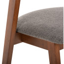 ΚΑΡΕΚΛΑ RIDER HM9734.01 RUBBERWOOD ΣΕ ΚΑΡΥΔΙ-ΥΦΑΣΜΑ ΓΚΡΙ 59x59x83Yεκ. 2τμχ