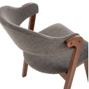 ΚΑΡΕΚΛΑ RIDER HM9734.01 RUBBERWOOD ΣΕ ΚΑΡΥΔΙ-ΥΦΑΣΜΑ ΓΚΡΙ 59x59x83Yεκ. 2τμχ
