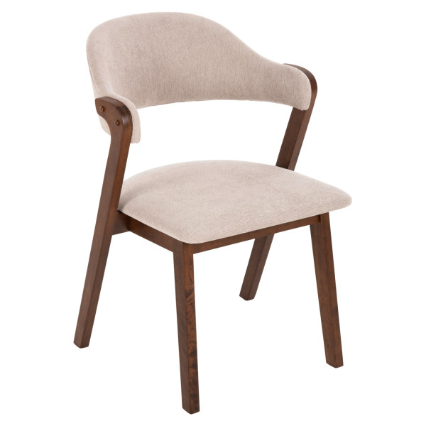 ΚΑΡΕΚΛΑ RIDER HM9734.02 RUBBERWOOD ΣΕ ΚΑΡΥΔΙ-ΥΦΑΣΜΑ ΕΚΡΟΥ 59x59x83Yεκ. 2τμχ