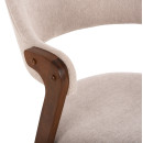 ΚΑΡΕΚΛΑ RIDER HM9734.02 RUBBERWOOD ΣΕ ΚΑΡΥΔΙ-ΥΦΑΣΜΑ ΕΚΡΟΥ 59x59x83Yεκ. 2τμχ