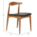 KΑΡΕΚΛΑ ΤΡΑΠΕΖΑΡΙΑΣ ALOR HM9947.03 RUBBERWOOD ΚΑΡΥΔΙ-ΜΑΥΡΟ PU 55x51x75Υεκ 2τμχ
