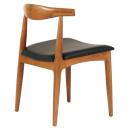 KΑΡΕΚΛΑ ΤΡΑΠΕΖΑΡΙΑΣ ALOR HM9947.03 RUBBERWOOD ΚΑΡΥΔΙ-ΜΑΥΡΟ PU 55x51x75Υεκ 2τμχ