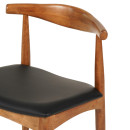 KΑΡΕΚΛΑ ΤΡΑΠΕΖΑΡΙΑΣ ALOR HM9947.03 RUBBERWOOD ΚΑΡΥΔΙ-ΜΑΥΡΟ PU 55x51x75Υεκ 2τμχ