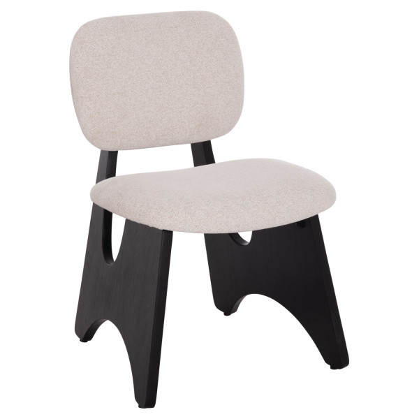 ΚΑΡΕΚΛΑ ΤΡΑΠΕΖΑΡΙΑΣ BELLISI HM18248.02 ΕΚΡΟΥ ΥΦΑΣΜΑ-PLYWOOD ΣΕ ΜΑΥΡΟ 53x56x78Υεκ. 2τμχ
