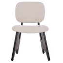 ΚΑΡΕΚΛΑ ΤΡΑΠΕΖΑΡΙΑΣ BELLISI HM18248.02 ΕΚΡΟΥ ΥΦΑΣΜΑ-PLYWOOD ΣΕ ΜΑΥΡΟ 53x56x78Υεκ. 2τμχ