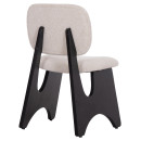 ΚΑΡΕΚΛΑ ΤΡΑΠΕΖΑΡΙΑΣ BELLISI HM18248.02 ΕΚΡΟΥ ΥΦΑΣΜΑ-PLYWOOD ΣΕ ΜΑΥΡΟ 53x56x78Υεκ. 2τμχ