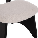 ΚΑΡΕΚΛΑ ΤΡΑΠΕΖΑΡΙΑΣ BELLISI HM18248.02 ΕΚΡΟΥ ΥΦΑΣΜΑ-PLYWOOD ΣΕ ΜΑΥΡΟ 53x56x78Υεκ. 2τμχ