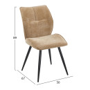ΚΑΡΕΚΛΑ ΤΡΑΠΕΖΑΡΙΑΣ GAFF HM18425.03 TAUPE ΥΦΑΣΜΑ-ΜΕΤΑΛ.ΜΑΥΡΑ ΠΟΔΙΑ 50x67x89Υεκ 2τμχ