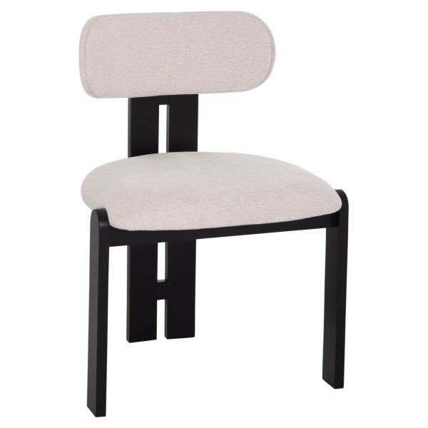 ΚΑΡΕΚΛΑ ΤΡΑΠΕΖΑΡΙΑΣ KARVO HM18252.02 ΕΚΡΟΥ ΥΦΑΣΜΑ--ΞΥΛΟ ΣΕ ΜΑΥΡΟ 57x50x78,5Υεκ. 2τμχ