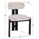 ΚΑΡΕΚΛΑ ΤΡΑΠΕΖΑΡΙΑΣ KARVO HM18252.02 ΕΚΡΟΥ ΥΦΑΣΜΑ--ΞΥΛΟ ΣΕ ΜΑΥΡΟ 57x50x78,5Υεκ. 2τμχ
