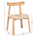 KΑΡΕΚΛΑ ΤΡΑΠΕΖΑΡΙΑΣ OSORIO HM18335.01 RUBBERWOOD & ΣΧΟΙΝΙ ΣΕ ΦΥΣΙΚΟ 51x55x74Υεκ 2τμχ