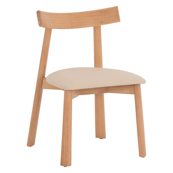 KΑΡΕΚΛΑ ΤΡΑΠΕΖΑΡΙΑΣ OSORIO HM18335.11 RUBBERWOOD ΦΥΣΙΚΟ-ΕΚΡΟΥ PU 51x55x74Υεκ 2τμχ