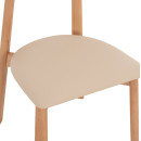 KΑΡΕΚΛΑ ΤΡΑΠΕΖΑΡΙΑΣ OSORIO HM18335.11 RUBBERWOOD ΦΥΣΙΚΟ-ΕΚΡΟΥ PU 51x55x74Υεκ 2τμχ
