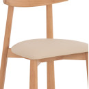 KΑΡΕΚΛΑ ΤΡΑΠΕΖΑΡΙΑΣ OSORIO HM18335.11 RUBBERWOOD ΦΥΣΙΚΟ-ΕΚΡΟΥ PU 51x55x74Υεκ 2τμχ