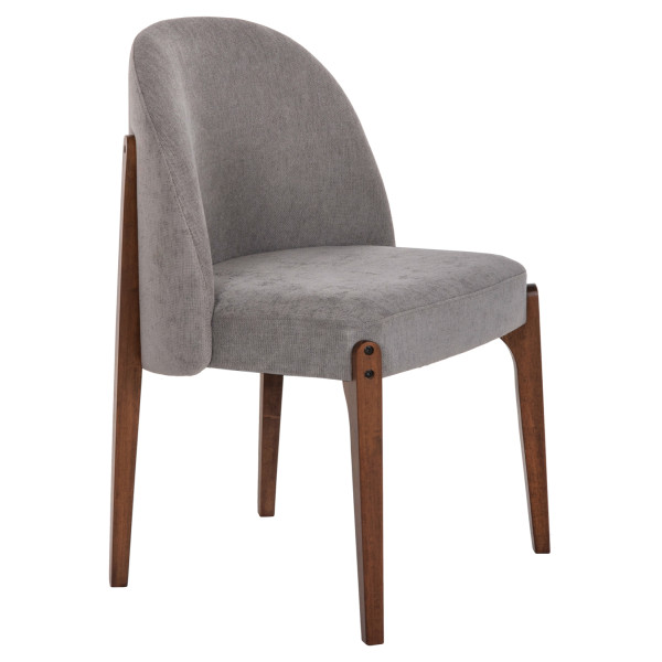 ΚΑΡΕΚΛΑ ΤΡΑΠΕΖΑΡΙΑΣ RAMMER HM9744.01 RUBBERWOOD ΣΕ ΚΑΡΥΔΙ-ΓΚΡΙ ΥΦΑΣΜΑ 57x55x86Υεκ. 2τμχ