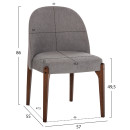 ΚΑΡΕΚΛΑ ΤΡΑΠΕΖΑΡΙΑΣ RAMMER HM9744.01 RUBBERWOOD ΣΕ ΚΑΡΥΔΙ-ΓΚΡΙ ΥΦΑΣΜΑ 57x55x86Υεκ. 2τμχ