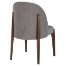 ΚΑΡΕΚΛΑ ΤΡΑΠΕΖΑΡΙΑΣ RAMMER HM9744.01 RUBBERWOOD ΣΕ ΚΑΡΥΔΙ-ΓΚΡΙ ΥΦΑΣΜΑ 57x55x86Υεκ. 2τμχ