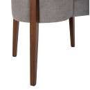 ΚΑΡΕΚΛΑ ΤΡΑΠΕΖΑΡΙΑΣ RAMMER HM9744.01 RUBBERWOOD ΣΕ ΚΑΡΥΔΙ-ΓΚΡΙ ΥΦΑΣΜΑ 57x55x86Υεκ. 2τμχ