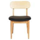 KΑΡΕΚΛΑ ΤΡΑΠΕΖΑΡΙΑΣ SEKOR HM9945.01 RUBBERWOOD-ΜΑΥΡΟ PU 50x50x80Υεκ. 2τμχ