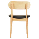 KΑΡΕΚΛΑ ΤΡΑΠΕΖΑΡΙΑΣ SEKOR HM9945.01 RUBBERWOOD-ΜΑΥΡΟ PU 50x50x80Υεκ. 2τμχ