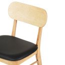 KΑΡΕΚΛΑ ΤΡΑΠΕΖΑΡΙΑΣ SEKOR HM9945.01 RUBBERWOOD-ΜΑΥΡΟ PU 50x50x80Υεκ. 2τμχ