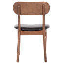 KΑΡΕΚΛΑ ΤΡΑΠΕΖΑΡΙΑΣ SEKOR HM9945.03 ΚΑΡΥΔΙ RUBBERWOOD-ΜΑΥΡΟ PU 51x48x79Υεκ 2τμχ