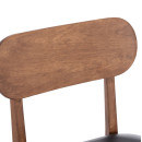KΑΡΕΚΛΑ ΤΡΑΠΕΖΑΡΙΑΣ SEKOR HM9945.03 ΚΑΡΥΔΙ RUBBERWOOD-ΜΑΥΡΟ PU 51x48x79Υεκ 2τμχ