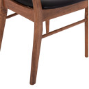 KΑΡΕΚΛΑ ΤΡΑΠΕΖΑΡΙΑΣ SEKOR HM9945.03 ΚΑΡΥΔΙ RUBBERWOOD-ΜΑΥΡΟ PU 51x48x79Υεκ 2τμχ