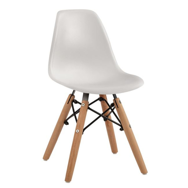 ΚΑΡΕΚΛΑ TWIST KID HM8453.01 ΞΥΛΙΝΑ ΠΟΔΙΑ Κ ΚΑΘΙΣΜΑ PP ΛΕΥΚΟ 31x34x55.5Υεκ 4τμχ